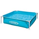 Intex Kinderpool Frame Pool Mini, Blau, 122 x 122 x 30 cm