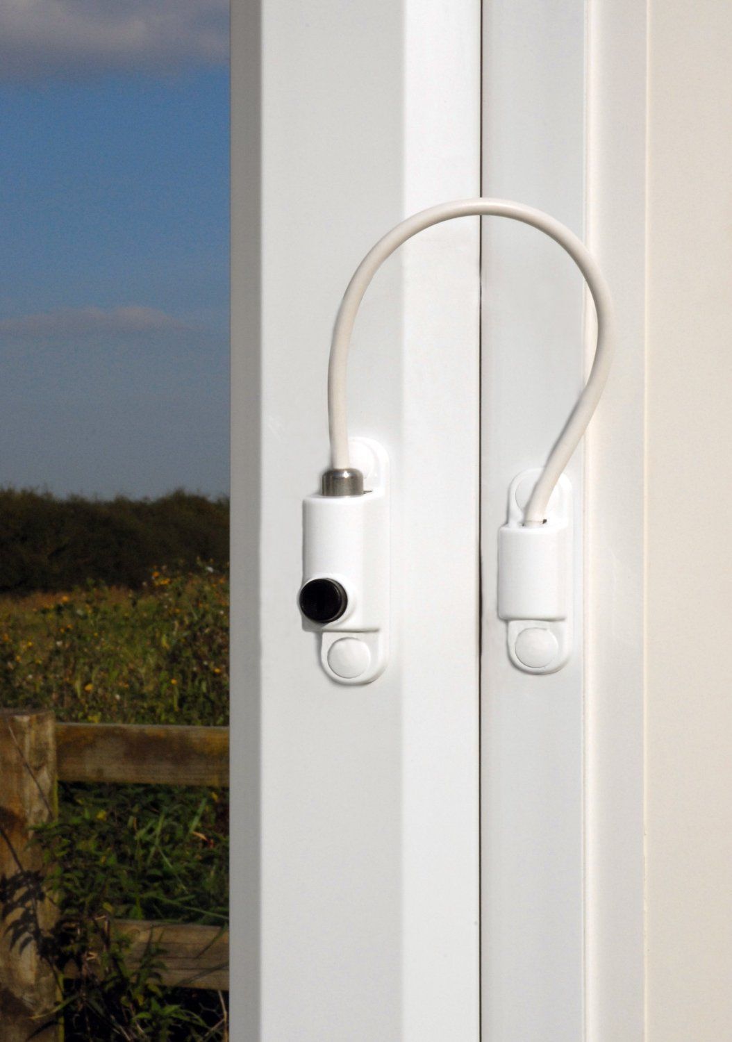Fenstersicherung 8 Packs Sicherheitskabel für Kindersicherung Fensterverschlüsse Türverschlüsse mit Schrauben Schlüssel Weiß 