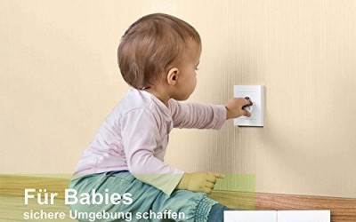 Steckdosensicherung Kinderschutz für Steckdosen fix mit Drehmechanik in weiß 